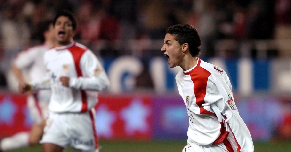 Jesús Navas en su etapa inicial con el primer equipo del Sevilla FC